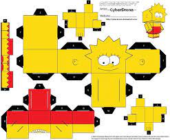 Pin By Crafty Annabelle On Papertoy Fun Paper Toys Paper Toys Template Lisa Simpson