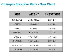 champro sports shock wave football shoulder pads adjustable fit 2xl or 3xl