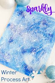 Sparkly Winter Paintings Make Gorgeous Winter Process Art Winter Crafts For Kids Winter Art Projects Kids Art Projects