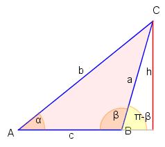Flächeninhalt des dreiecks stumpfwinklige dreiecke. Sinussatz Mathepedia