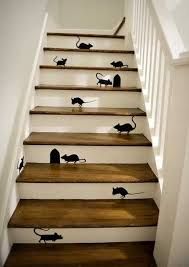 Staircase Painting Ideas Transforming Boring Wooden Stairs With Cool Designs Stair Decor Painted Staircases Stair Art