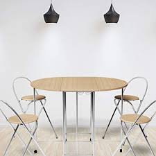 Accent Home 4 Seat Dining Table Chairs Set Bar Stools Coffee Portable Folding Bistro Kitchen Bla Dining Table Setting Dining Table Chairs Foldable Dining Table