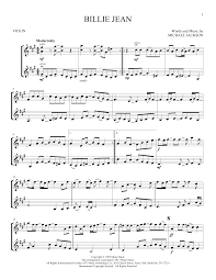 Download for free in pdf / midi format, or print directly from our site. Billie Jean Violin Duet Print Sheet Music Now