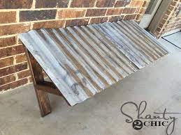 Diy Corrugated Metal Awning Metal Awning Door Awnings Diy Awning