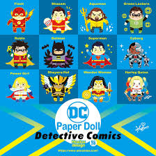 正義聯盟justice league dc漫畫公司dc comics inc paper doll紙公仔byhoelex浩理斯創作 經典動漫畫腳色paper doll公仔版 展示連結 http h batman and superman detective comics dc comics