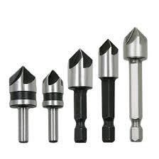 5pcs 5 flutes hss countersink drill bit