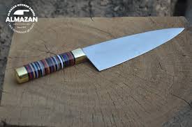 Custommade kitchen knives and chef's knives are handmade by expert metalsmiths. Almazan Custom Chef S Stainless Steel Knife With Natural Cirque Handle Meathead Knives