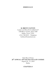 The members' percentage interests in the llc. Https Silo Tips Download Series Llcs R Brent Clifton