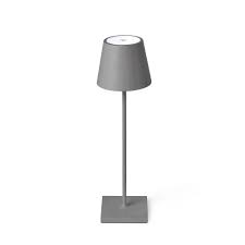 Leds solarlampe bewegungsmelder leuchte wandleuchte außen sensorlicht 20 led. Led Aussen Tischleuchte Qutarg Mit Akku Ip54 Dimmbar Grau 67465