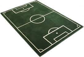 voetbalveld vloerkleed groen creme 160x230 cm vloerkleed groen vloerkleed vloerkleed voetbal