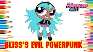 Powerpuff Girls Coloring Book Pages Bliss S Evil Powerpunk Counterpart Powerpuff Girls Coloring Books Coloring Book Pages