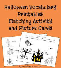 See previewsall pages in spanish early finishers morning work math. Spanish Halloween Printables Picture Cards And Matching Spanish Playground
