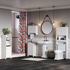 Cut clutter in a bathroom cabinet with baskets. Two Door Wall Mounted Cabinet With Towel Bar White Riverridge Home Target
