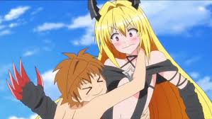 yuuki rito with darkness konjiki no yami golden darkness yami chan to loveる とらぶる ヤミ とらぶる