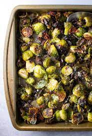 Roasted Brussels Sprouts With Bacon Parmesan Cheese Recipe Brussel Sprout Recipes Roasted Bacon Brussel Sprouts Sprout Recipes