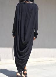 Asymmetric Comfortable Dress Asymmetric Black Caftan Extra Etsy Elegant Casual Dress Long Sleeve High Low Dress Plus Size Maternity Dresses