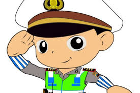 Mewarnai gambar polisi ini ditujukan untuk anak tk atau sd kelas 1. Gambar Polisi Kartun Indonesia