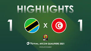 Highlights Total Afcon Qualifiers 2021 Round 4 Group J Tanzania 1 1 Tunisia Youtube