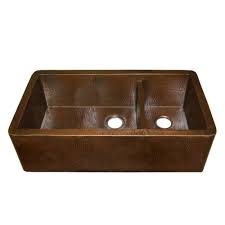Featuring an ergonomic 8 bowl, this farmhouse sink makes kitchen chores enjoyable. Native Trails Cpk274 Farmhouse 40 Inch Duet Pro Double Bowl Apron Front Copper Undermount Kitchen Sink Native Trails
