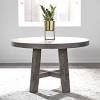 Collenburg dark brown rectangular dining room counter extension table. 1