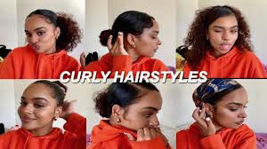 Cute & natural hairstyles for curly hair + edges compilation. 12 Easy Curly Hairstyles Youtube