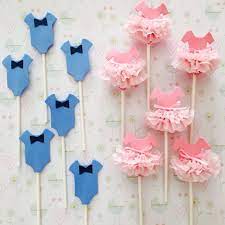 Tutus Bow Ties Cupcake Toppers Baby Shower Cupcake Toppers Girl Baby Shower Decorations Baby Shower Cupcakes