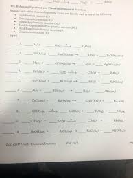 Describe a chemical reaction using words and symbolic equations. Solved Vii Balancing Equations Classifying Chemical Classification Reactions Worksheet Sumnermuseumdc Org