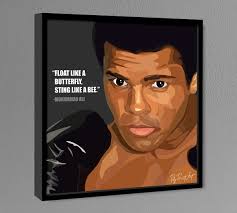 Картина постер в стиле Поп-арт, Артфрейм Мухаммед Али (Muhammad Ali) в раме  25х25 см. Американские спортсмены. Бокс. Домашний декор. купить c доставкой  на OZON по низкой цене (1068795768)