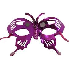 Mor Renk Kelebek Maskesi Kelebekler Parti Mor