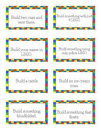 This is a really great way to encourage team work, communication, and planning. Free Printable Lego Challenge Cards Lego Challenge Lego Classroom Theme Lego Activities