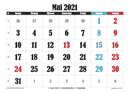 Wir haben einen speziellen kalender 2021 zum ausdrucken als pdf für sie erstellt. Kalender Mai 2021 Zum Ausdrucken Kostenlos Kalender 2021 Zum Ausdrucken