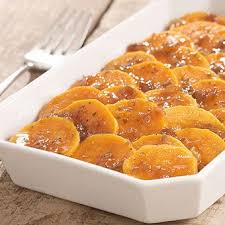 Glazed Sweet Potato Slices Recipe Glazed Sweet Potatoes Sweet Potato Slices Sliced Potatoes