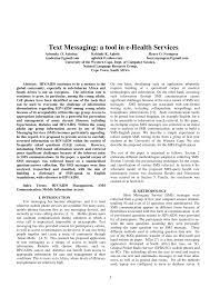Secure electronic messaging can play an important role in improving patient access to health care providers. Pdf Text Messaging A Tool In E Health Services