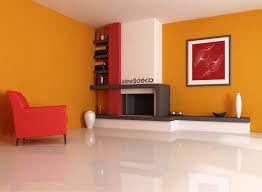 Sticker 3d mural ref : Deco Salon Couleur Orange Living Room Paint Living Room Orange Simple Living Room Designs