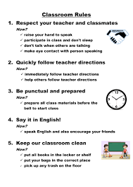 Classroom rules provide guidelines that allow students to know what is expected of them. Establishing Classroom Rules Procedures Reflections On Teaching And Learning English As An Additional Language