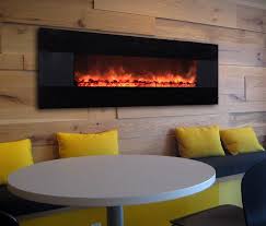 Wall mount electric fireplaces don't need to be recessed into a wall like other forms of electric fireplace, and so they can be easier to install and can mounted on most flat walls in your home. Ambionair Flame Wall Mounted Fireplace Ef 1100 Hbm Wall Mounted Fireplace Fireplace Design Fireplace