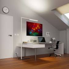 Led Stehlampe Tamilo Buro Office Weiss Schwarzer Fuss Stehleuchte