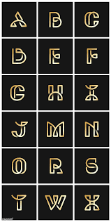 Golden Retro Alphabets Vector Set Free Image By Rawpixel Com Wan Text Logo Design Letter Logo Design Typographic Logo Design