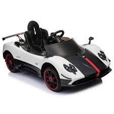 E Road Pagani Zonda Voiture Electrique Enfant 12v Blanc Mp3 Siege En Cuir Voiture Electrique Enfant Pagani Zonda Voiture Electrique