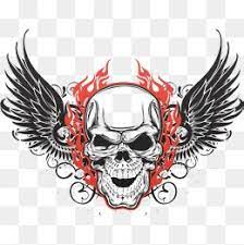 Flying Skulls Skull Head Wing Flying Flames Png Transparent Clipart Image And Psd File For Free Download Skull Png Skull Head