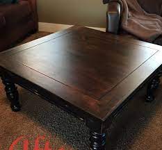 Use one finger to turn the upper tabletop. Solid Square Coffee Table Refinished In Expresso Stain And Black Chalk Paint Bottom And Distressed Painted End Tables Coffee Table Refinish Diy Table Makeover