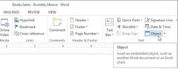Word 2013 Embedding An Excel Chart