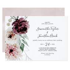 Floral Romance Horizontal Wedding Invitation Zazzle Com Wedding Invitations Watercolor Floral Invitation Floral Invitation