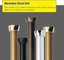 Amazon.com: Aluminum Hanging Rod for Laundry Room, Black ...