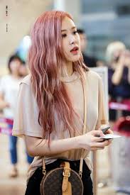 180722 Blackpink Rose Rose Pink Hair Hair Color Pink Blackpink Fashion