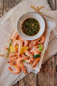 Chinese Boiled Shrimp With Ginger Scallion Dipping Sauce Recipe Seafood Recipes Recipes Food