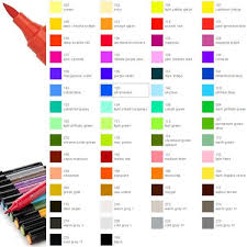 faber castell pitt big brush pen color chart by jerrys