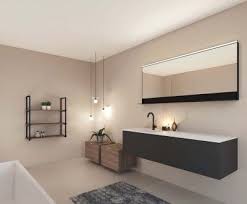 strakke badkamer met warme accenten badkamer dubbele wastafel badkamer badkamermeubel ideeen