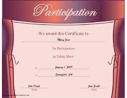 A Printable Certificate To Be Given To Participants In A Talent Show Design Is Of A Theater Cur Printable Certificates Talent Show Free Printable Certificates