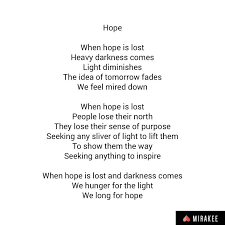 Pin By Justbecause On Just Because Hope Writing Poetry Poem Lost People